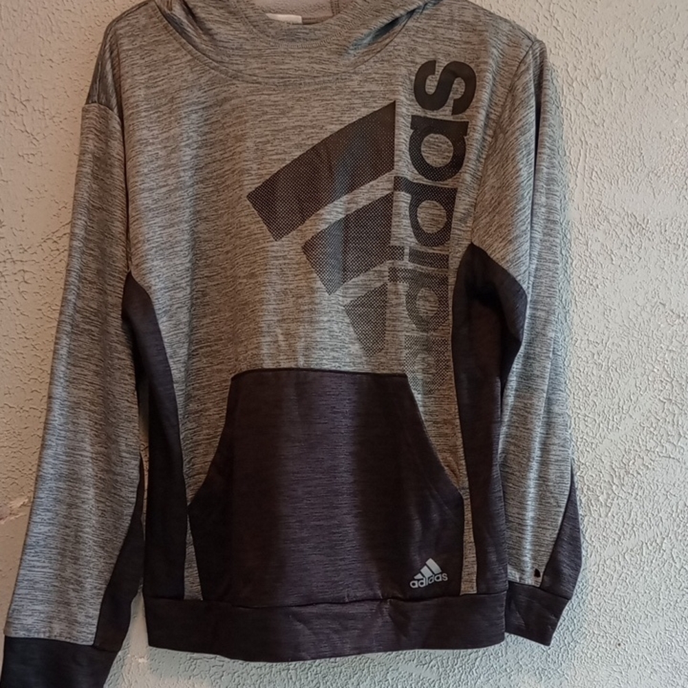 Adidas Heather Gray and Charcoal Sweatshirt